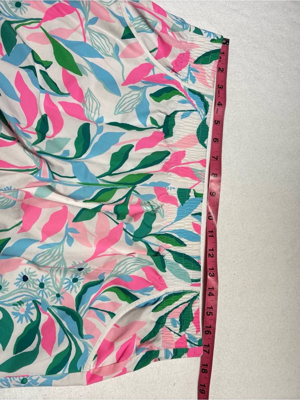 Lilly Pulitzer Pink & Green Floral Leaf Athletic Shorts - Picture 8 of 8